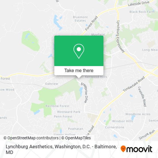 Lynchburg Aesthetics map