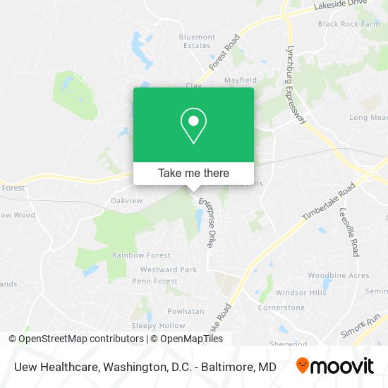 Mapa de Uew Healthcare
