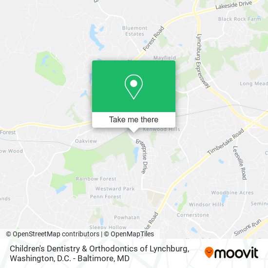 Mapa de Children's Dentistry & Orthodontics of Lynchburg