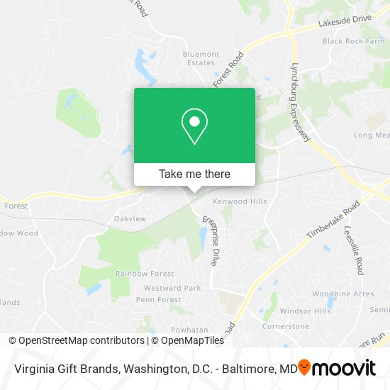 Virginia Gift Brands map