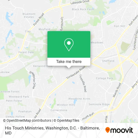 His Touch Ministries map