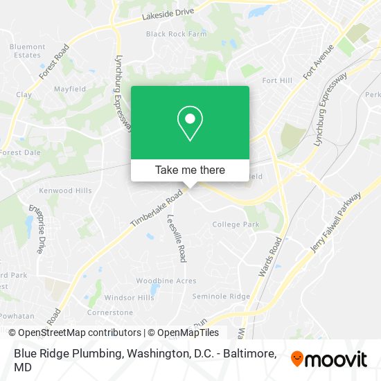 Blue Ridge Plumbing map