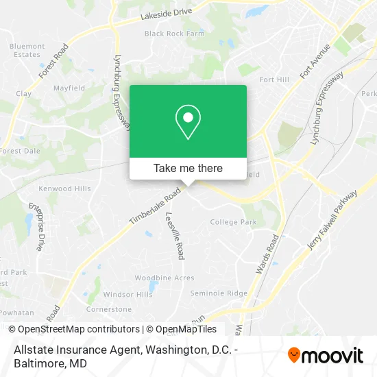 Allstate Insurance Agent map