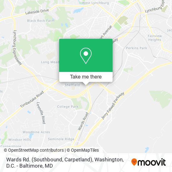 Wards Rd. (Southbound, Carpetland) map