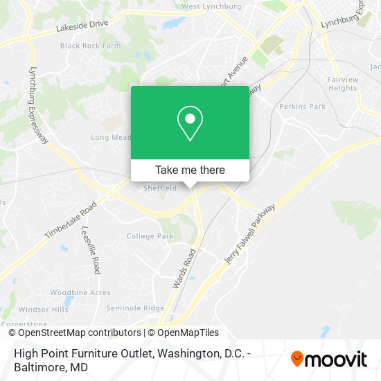 High Point Furniture Outlet map
