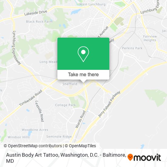 Austin Body Art Tattoo map