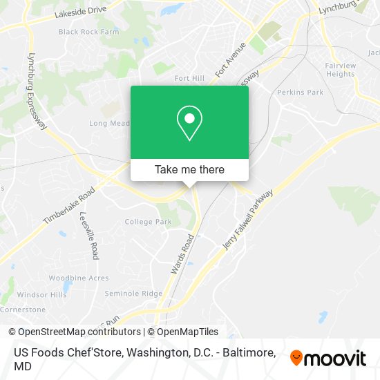 Mapa de US Foods Chef'Store