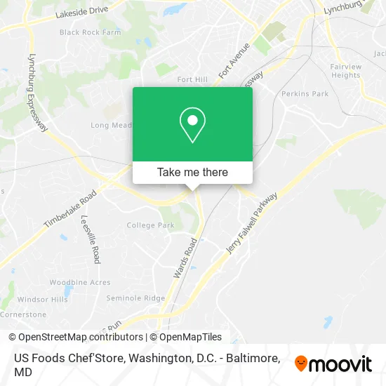 Mapa de US Foods Chef'Store