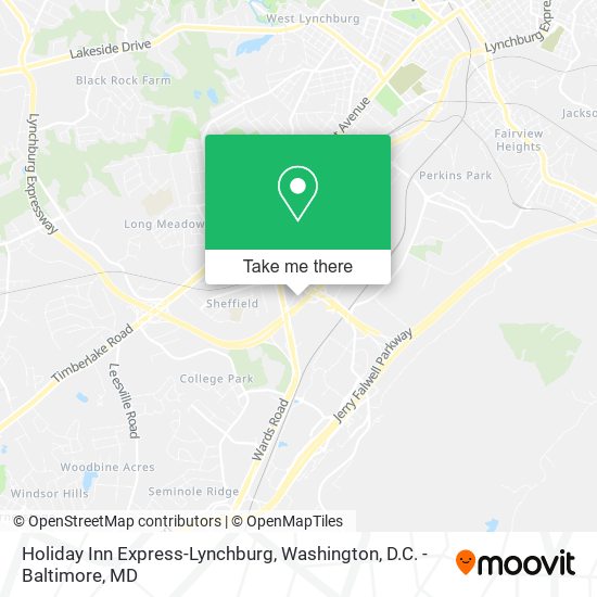 Holiday Inn Express-Lynchburg map
