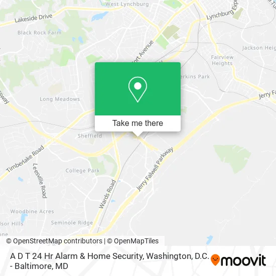 A D T 24 Hr Alarm & Home Security map