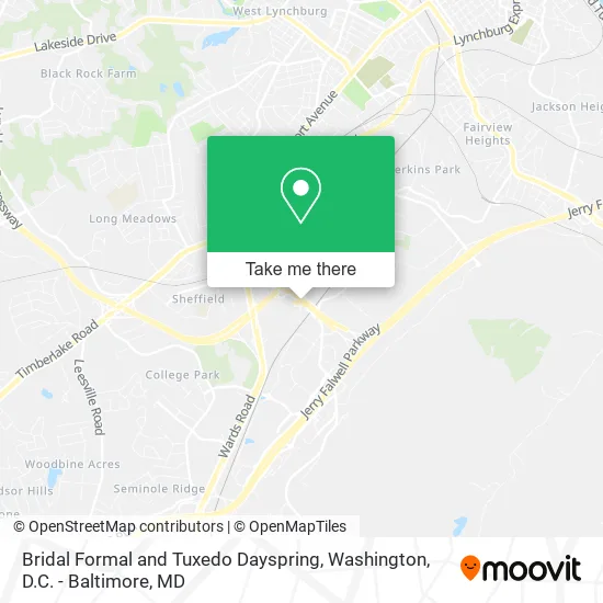 Bridal Formal and Tuxedo Dayspring map