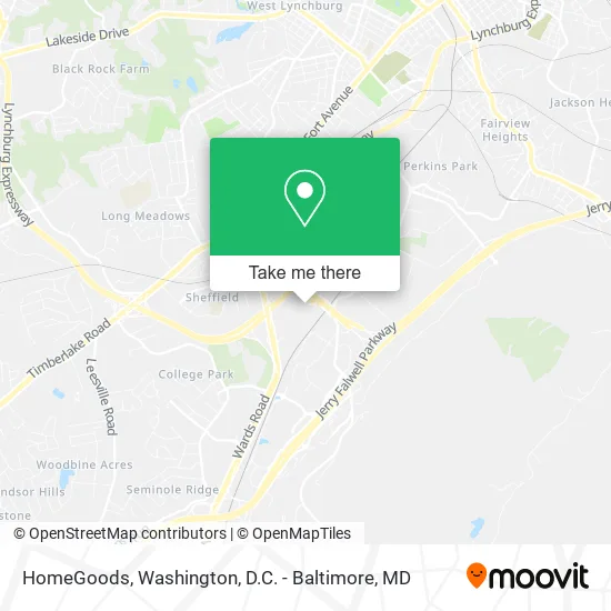 HomeGoods map
