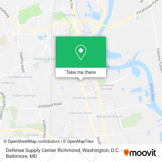 Mapa de Defense Supply Center Richmond