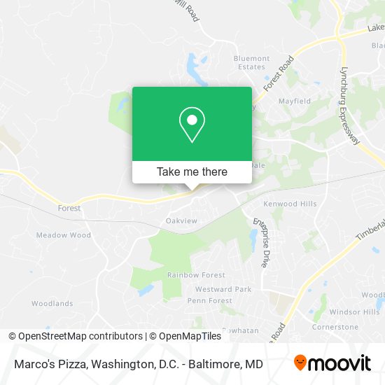 Mapa de Marco's Pizza