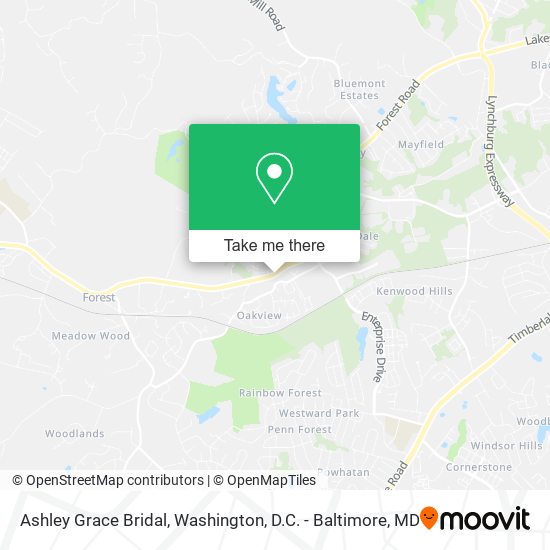 Ashley Grace Bridal map