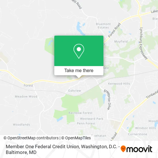 Member One Federal Credit Union map