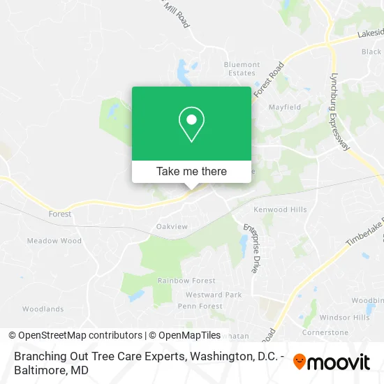 Branching Out Tree Care Experts map