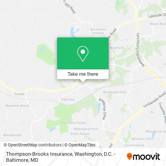 Mapa de Thompson-Brooks Insurance