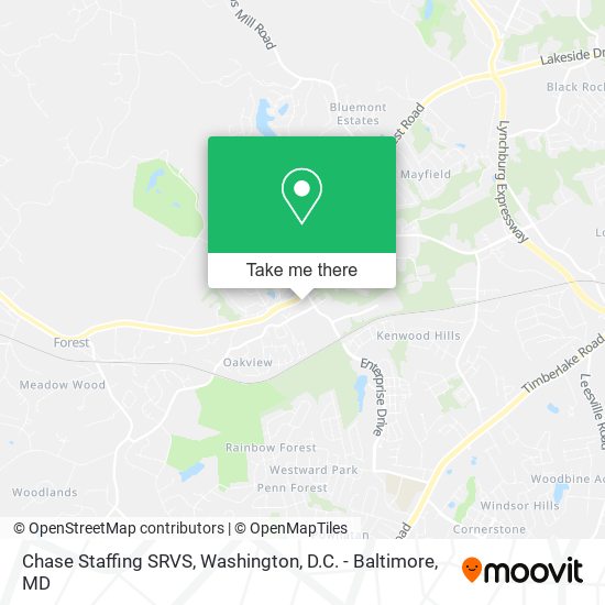 Chase Staffing SRVS map