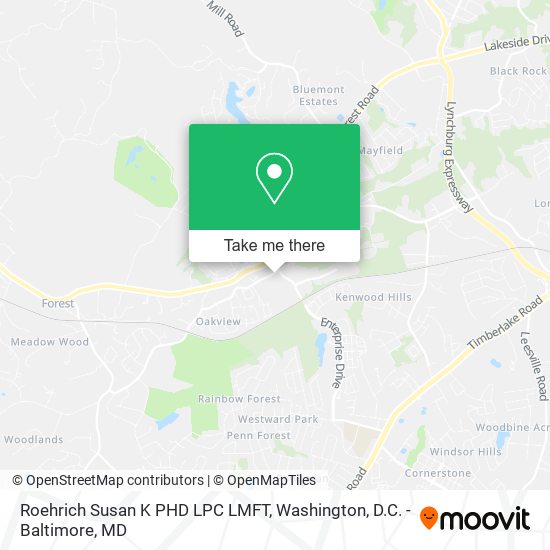 Roehrich Susan K PHD LPC LMFT map