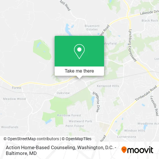 Action Home-Based Counseling map