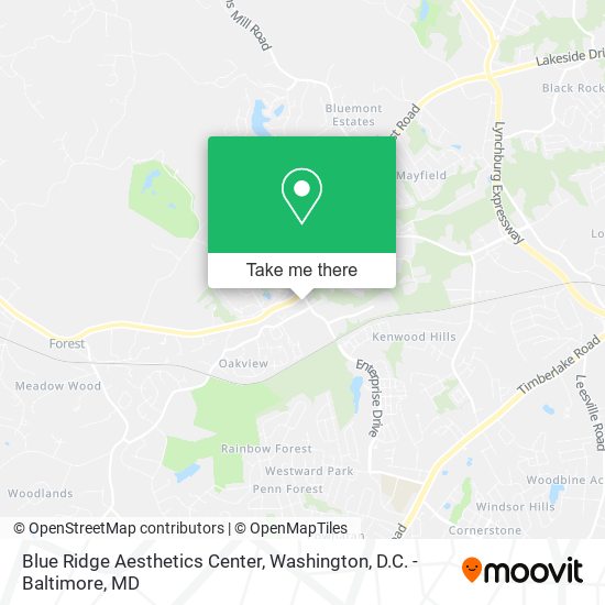 Mapa de Blue Ridge Aesthetics Center