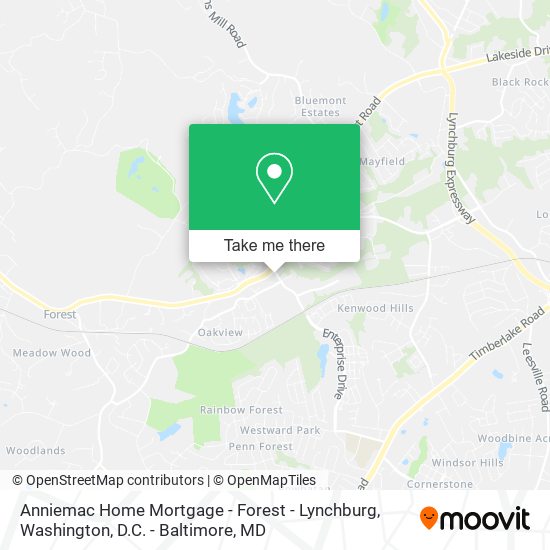 Anniemac Home Mortgage - Forest - Lynchburg map