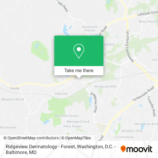 Ridgeview Dermatology - Forest map