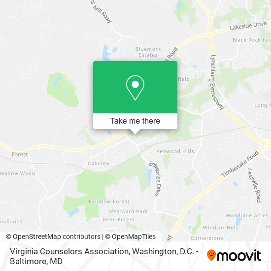 Virginia Counselors Association map