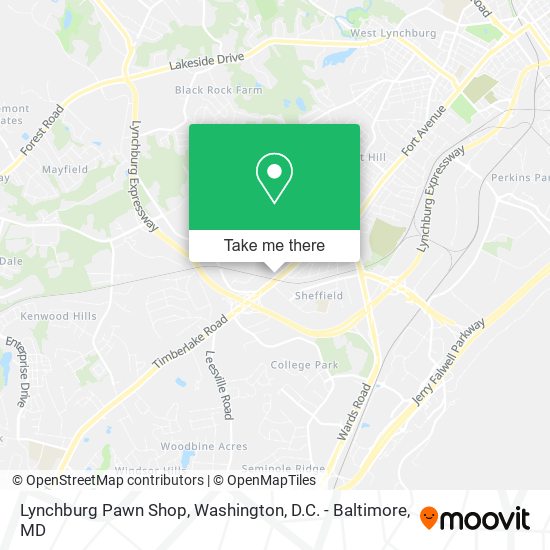 Lynchburg Pawn Shop map