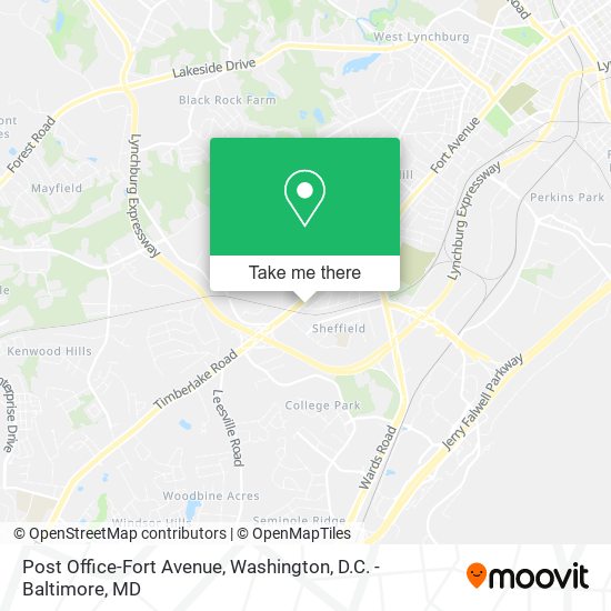 Post Office-Fort Avenue map