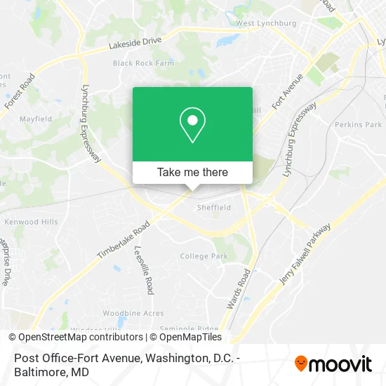 Post Office-Fort Avenue map