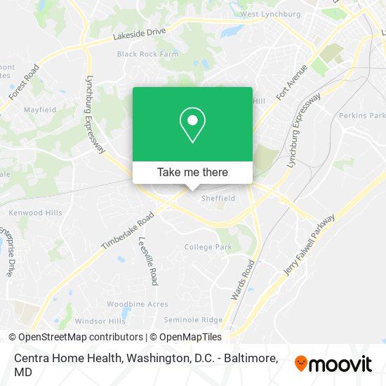 Centra Home Health map