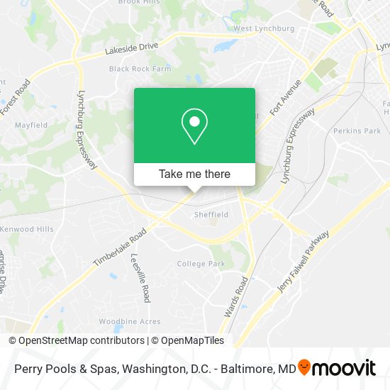Perry Pools & Spas map