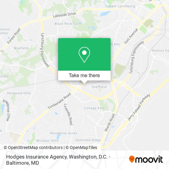 Mapa de Hodges Insurance Agency