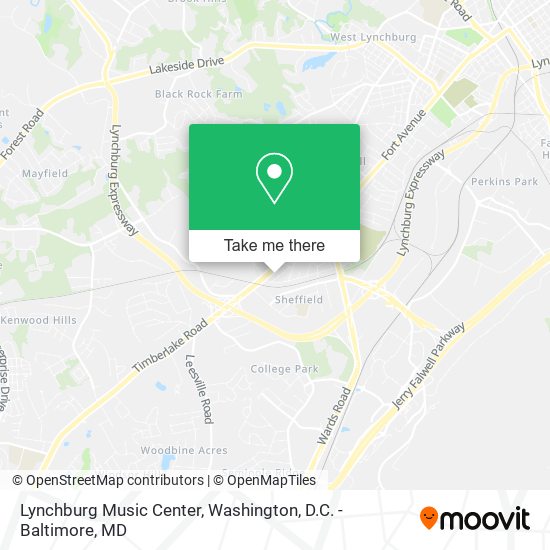 Lynchburg Music Center map