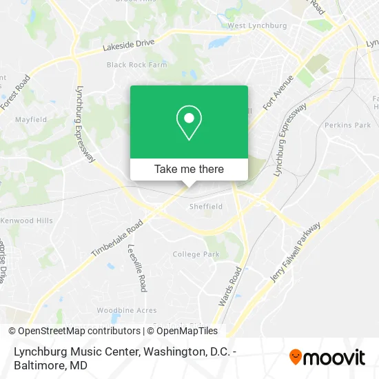 Lynchburg Music Center map