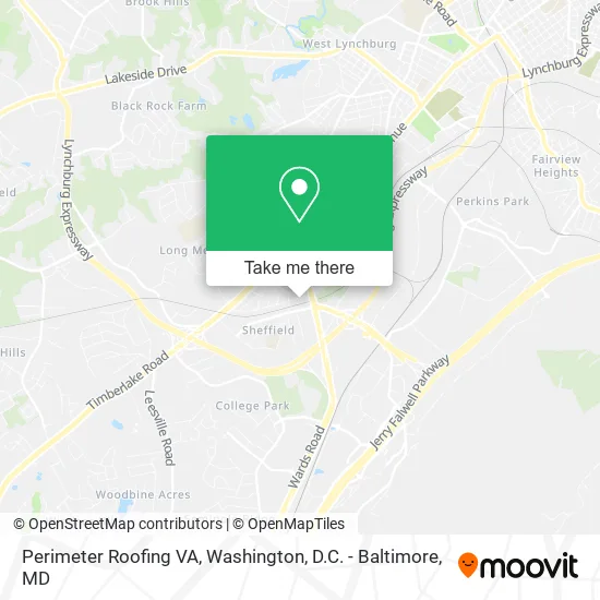 Perimeter Roofing VA map
