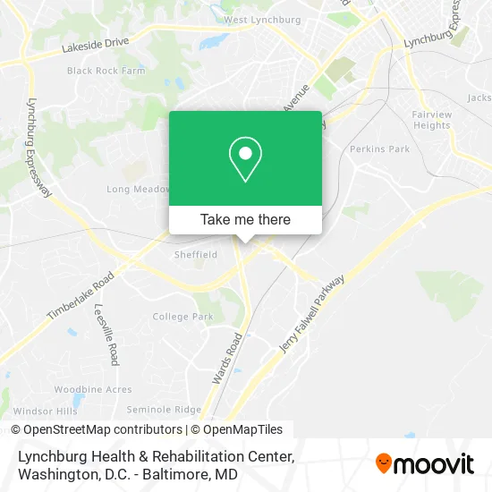 Lynchburg Health & Rehabilitation Center map