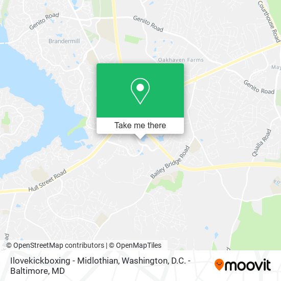 Ilovekickboxing - Midlothian map