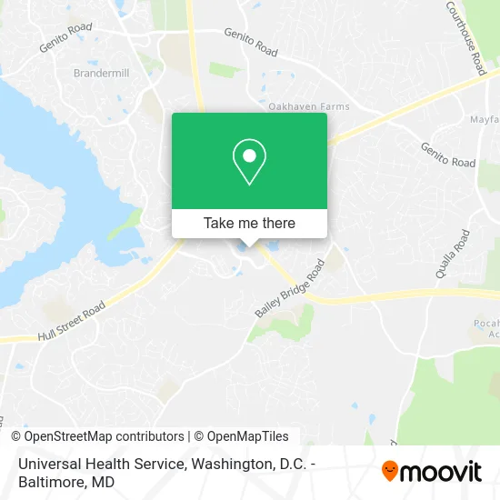 Universal Health Service map