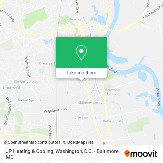 JP Heating & Cooling map