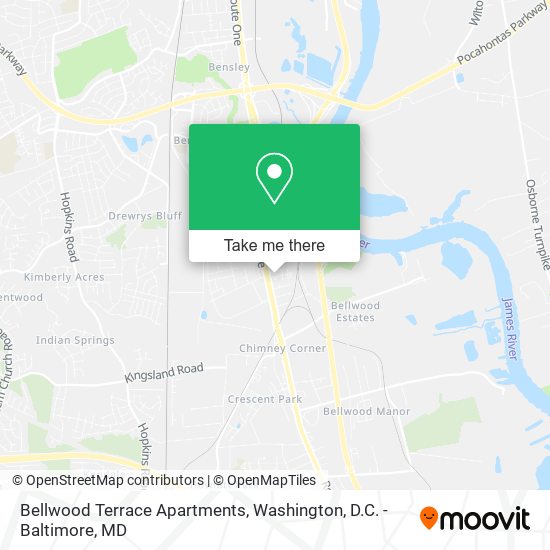 Mapa de Bellwood Terrace Apartments