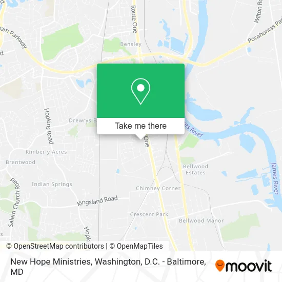 New Hope Ministries map