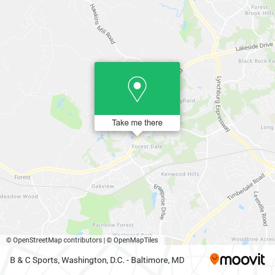 B & C Sports map
