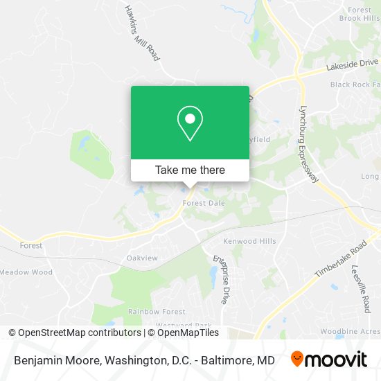 Benjamin Moore map