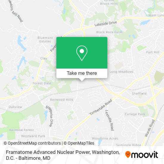 Mapa de Framatome Advanced Nuclear Power