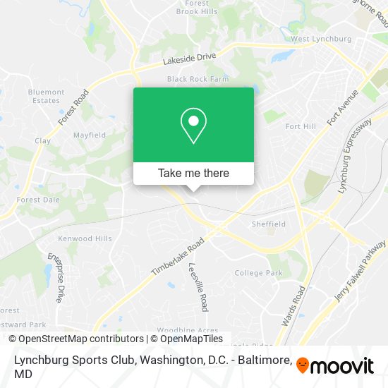 Lynchburg Sports Club map