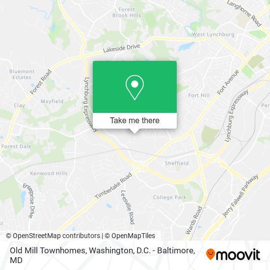 Mapa de Old Mill Townhomes