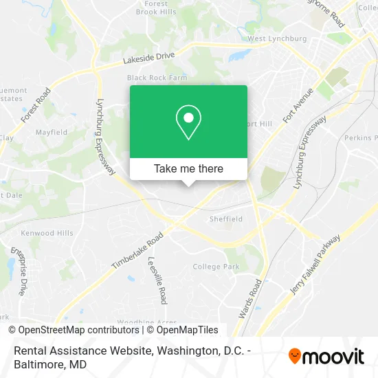Rental Assistance Website map